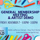 General Membership Meeting and Artist Demo event image