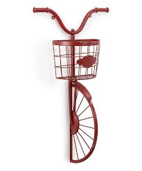 Red Half Bicycle Wall Planter Wall Planter Bicycle Decor Outdoor Metal Wall Art