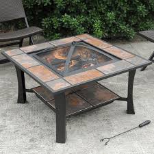 Malaga Square Tile Top Fire Pit Coffee Table New Patio Garden Axxonn 2 In 1 Patio Furniture Fire Fire Pit Coffee Table Fire Pit Table