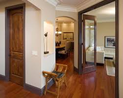 Brown Trim Design Pictures Remodel Decor And Ideas Not Sure The Paint Works With The Wood But Maybe Because It S Not Mat Stained Wood Trim White Baseboards