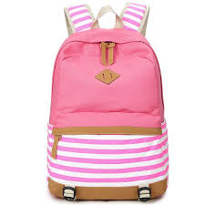 2016 Preppy School Bags Backpack For Girls Teenagers Cute Canvas Striped Printing Women Backpack Bag Female Escolar Mochilas Cantalar Canta Tasarimi Canta