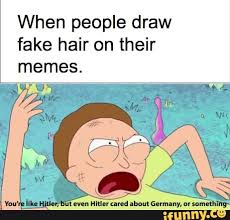 When People Draw Fake Hair On Their Ifunny Funny Christmas Cartoons Funny Cartoon Memes Funny Christmas Pictures