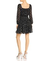 Rebecca Taylor Metallic Clip Dot Dress In Black Lyst