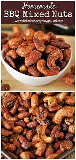 Homemade Bbq Mixed Nuts Roasted Nuts Recipe Nut Recipes Nut Mix Recipe