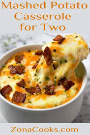 This Mashed Potato Casserole For Two Is Comfort Food At Its Finest It Has A Light Fluffy Creamy Te Potatoe Casserole Recipes Mashed Potato Casserole Cooking