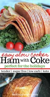Slow Cooker Ham With Coke Low Carb And Keto Ham Recipe Food Recipes Ham Recipes Holiday Roast Recipe