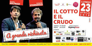 Il teatro va preservato come patrimonio dell'umano. A Grande Richiesta Ritornano A Foggia Toti E Tata Al Teatro Giordano Con Il Cotto E Il Crudo L Immediato