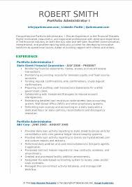 Property administrator cover letter example. Portfolio Administrator Resume Samples Qwikresume