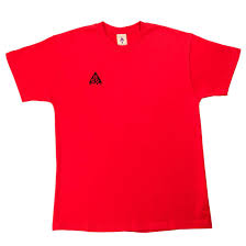 Nike Men Acg Logo Tee University Red Black