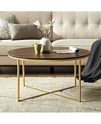 Walker Edison 36 Coffee Table Round Coffee Table Glam Coffee Table