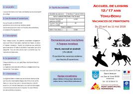 Tohu Bohu De La Ville D Avranches Programme 12 17 Ans Vacances De Printemps Facebook