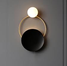 Mid Century Modern 1 Light Led Wall Sconce In Black And Brass For Living Room Hallway Restaurant Decor Wall Sconces