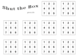 Dominosteine zum ausdrucken, ausschneiden und spielen. Shut The Box Lernspiel Fur Die Schule