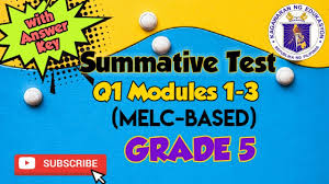 10/8/14 © 2014 common core, inc. Grade 5 Summative Test Melc Based Quarter 1 Modules 1 3 All Subjects With Answer Key Youtube