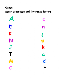 These printable alphabet matching worksheet is great for preschool, kindergarten, and first grade. Match Uppercase And Lowercase Letters Worksheet