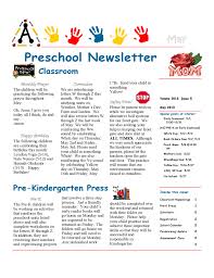 Simply type your text into the text boxes in microsoft word to customize. Preschool Newsletter Sample Free Download