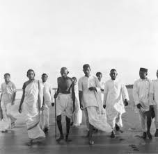 Mahatma Gandhi walking on Juhu Beach, Mumbai, May 1944. #MahatmaGandhi