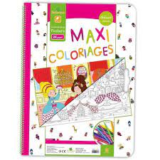 Cahier De Coloriages Geant Maxi Coloriages Jumbo Fille Cdiscount Jeux Jouets
