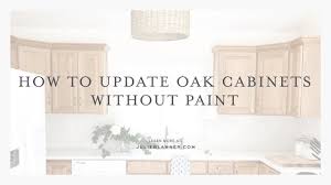 This beautiful oak kitchen from solid wood kitchen cabinets features units made entirely from solid european oak, with frontals painted in farrow & ball's all white. How To Transform Oak Cabinets Without Painting Them Youtube