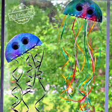 Maybe you would like to learn more about one of these? Coffee Filter Jellyfish Sun Catcher Easy Ocean Craft For Kids