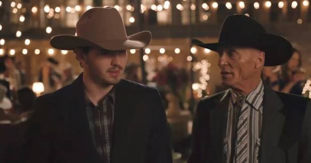 Everett teaches Carter some party tricks. DUTTON RANCH S1:E7 "Den of Sin"  now streaming. #DuttonRanch #KellyReilly #ColeHauser #FinnLittle #EdHarris