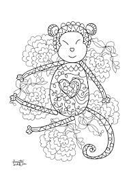 They are easy enough for preschoolers, toddlers and adults! Monkey 2 Monkeys Adult Coloring Pages