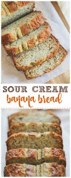 Sour Cream Banana Bread Recipe Sour Cream Banana Bread Banana Recipes Banana Nut Bread