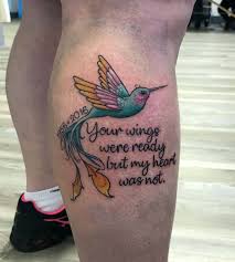 Your wings were ready but our hearts were not tattoo. 35 Powerful Quote Tattoo Designs For Women