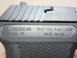 Kel Tec P11 9mm Pistol Manufacturer Kel Tec Model P11 Serial