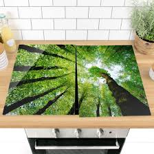 Ein Traum Dieser Blick In Grune Baumkronen Beim Kochen Die Glas Herdabdeckplatten Mit Waldmotiv Sind Perfekt Fur Naturl Baumdeko Spritzschutz Topfuntersetzer