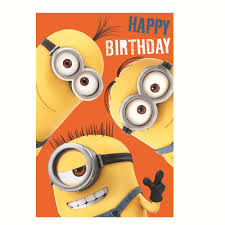 happy birthday minions height chart card