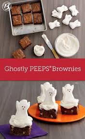 Ghostly Peeps Brownies Recipe Halloween Food Treats Halloween Party Treats Halloween Desserts