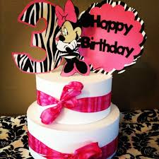 5 out of 5 stars. Minnie Mouse Cake Topper Pink And Zebra 3 Piece Free To Personalize With Glitter Bries First Birthday Party Minnie Mouse Cake Topper Minnie Mouse Cake