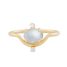 While moonstones may be a very rare choice for engagement stones, this precious. Nestled Moonstone Diamond Ring Wwake
