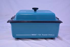 Working Vintage Nesco Turquoise 4 Quart Roaster Oven New Etsy Roaster Ovens Roaster Oven