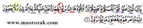 Σf = jumlah kemunculan kata (berdasarkan huruf arab gundul). Tajwid Surat At Tahrim Ayat 6 Megaluh Com