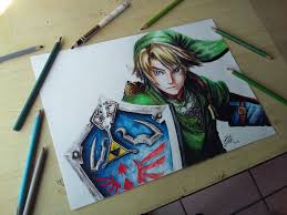 Speed Drawing Link The Legend Of Zelda Youtube Zelda Art Zelda Drawing Legend Of Zelda