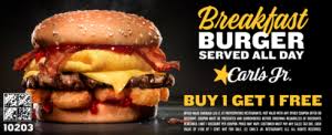 Take action now for maximum saving as these discount codes will. Bogo Free Breakfast Burger At Carl S Jr On Http Hunt4freebies Com Coupons Breakfast Burger Burger Free Breakfast