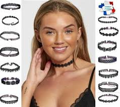 Collier ancien, tour de cou métal orange Vintage (38)