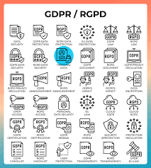 The eu general data protection regulation went into effect on may 25, 2018, replacing the data protection directive 95/46/ec. Gdpr Rgpd Icons Icon General Data Protection Regulation Data