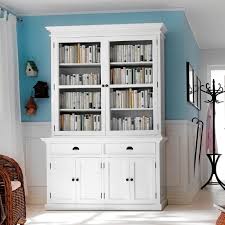 Glass door shown in cherry. Halifax White Display Cabinet 2 Glass Doors Akd Furniture