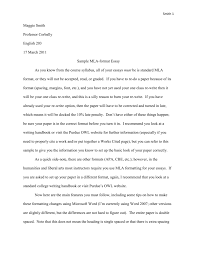 What does a college essay look like? Sample Mla Essay In Word