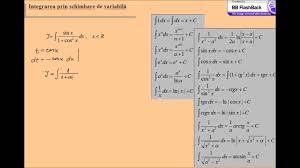 Integrarea prin părți este o metodă utilizată în analiza matematică pentru determinarea primitivei produsului a două funcții, când se cunoaște primitiva uneia. Integrare Prin Schimbare De Variabila Exercitiu Rezolvat Lic Schimbaredevariabila Ex6 Youtube