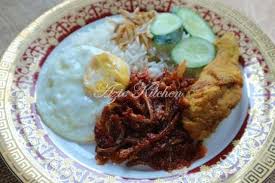 Nasi lemak ayam goreng berempah. Resepi Nasi Lemak Sambal Udang