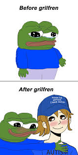 Pepe the frog (/ˈpɛpeɪ/) is an internet meme consisting of a green anthropomorphic frog with a humanoid body. Grilfren Apustaja