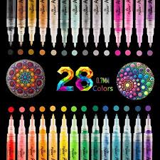 o kinee acrylstifte marker stifte 28 farben acrylfarben wasserfest marker mit tasche bag ur diy steine bemalen leinwand met steine bemalen glasmalerei steine