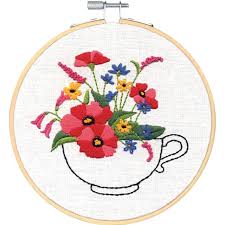 Save 25% when you buy the bundle! Dimensions Learn A Craft Teacup Bouquet Crossstitchworld