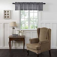 The cotton twill buffalo check rod pocket curtain from the vermont country store can lend a bold yet casual touch to most any room. Vhc Brands Annie Buffalo Check Curtain Valance 16x60 Black Farmhouse Goals