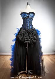 Custom Size Black And Royal Blue Burlesque Corset By Glamtastik 450 00 Royal Blue Cocktail Dress Gothic Prom Dress Black Lace Cocktail Dress