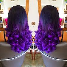 Black And Purple Ombre Wig Black To Dark Purple Mermaid Colorful Ombre Indian Remy Clip In Hair Extensions Cs023 Hair Styles Ombre Hair Color Hair Color Purple
